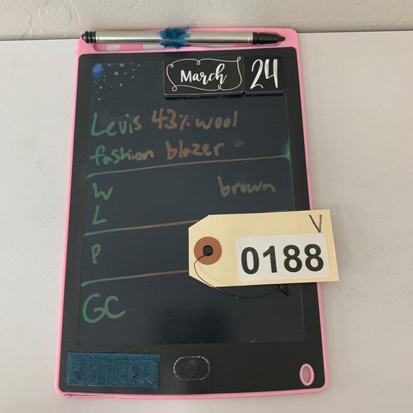 Levis Blazer Womens L Large Brown One Button Wool Blend Polka Dot Lined Jacket - Picture 12 of 13